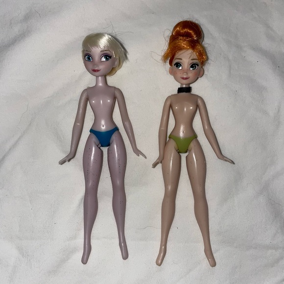 Disney World Theme Park Frozen Elsa And Anna Mini Dolls - Picture 16 of 17